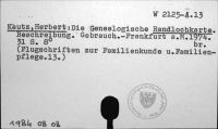 Kautz, Herbert
Die genealogische Randlochkarte