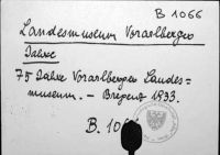 75 Jahre Vorarlberger Landesmuseum.- Bregenz 1933. [B-1066.]