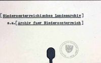 Niederösterreichisches Landesarchiv {siehe Archiv für Niederösterreich}
