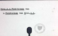 Oyen, A.A. Vorsterman van {siehe Vorsterman van Oyen, A.A.}