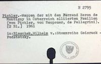 Blaschek, Wilhelm von: Stammreihe Gaisruck-Podstatzky. [B-2795.]