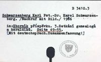 Schwarzenberg, Karl Fst