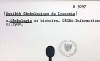 Societe Genealogique du Lyonnais