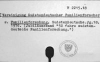 Vereinigung Sudetendeutscher Familienforscher