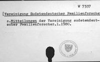 Vereinigung Sudetendeutscher Familienforscher