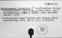 Voigtlaender, Friedrich Rtr. v.