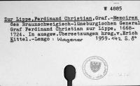 Zur Lippe Ferdinand Christian